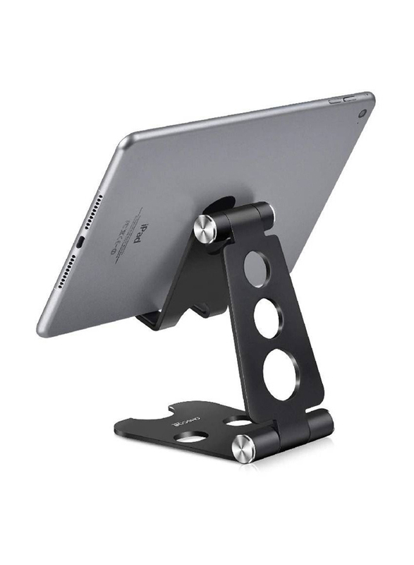 Adjustable Mobile Phone & Apple iPad Tablet Desktop Stand Mount, Black