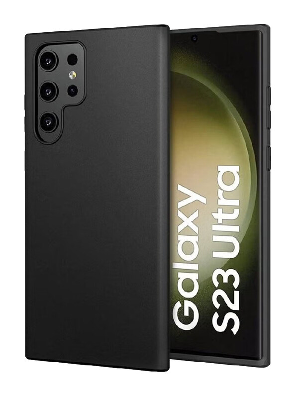 

Generic Samsung Galaxy S23 Ultra Protective Shockproof Slim Designed Liquid Silicone Mobile Phone Back Case Cover, Black