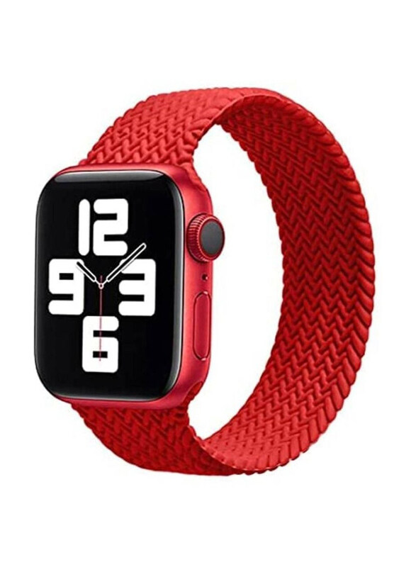 

Generic Braided Solo Loop Replacement Band Strap for Apple Watch Small, Red