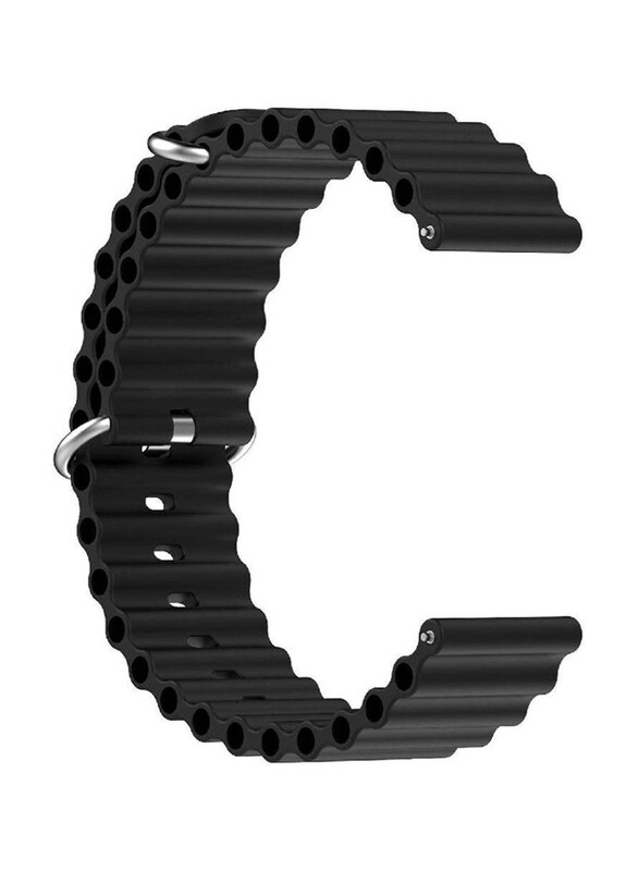 

ICS Quick Release Silicone Band with Metal Buckle for Huawei Watch GT3 /GT3 Pro, Black
