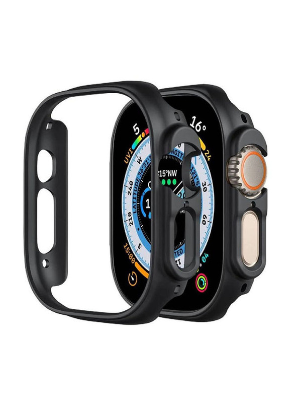 Hard PC Bumper Case All-Around Edge Shockproof Protective Cover for Apple Watch Ultra 49mm, Black