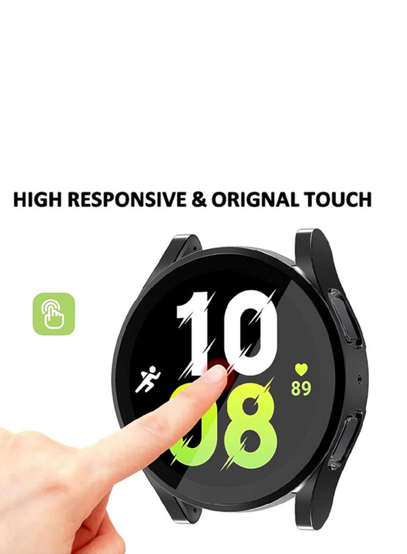 Zoomee TPU Protective Ultra Thin Soft Shockproof Smartwatch Case Cover for Samsung Galaxy Watch 4 40mm, Black