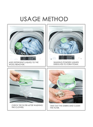 Filter Bags Net Washing Machine Floating Laundry Lint Hair Catcher, 2 Pieces, Green