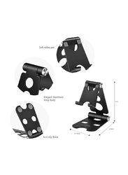 Adjustable Mobile Phone & Apple iPad Tablet Desktop Stand Mount, Black