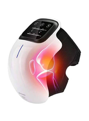 XiuWoo Pain Relief Electric Cordless Vibration Knee Massage Device with Kneading, White