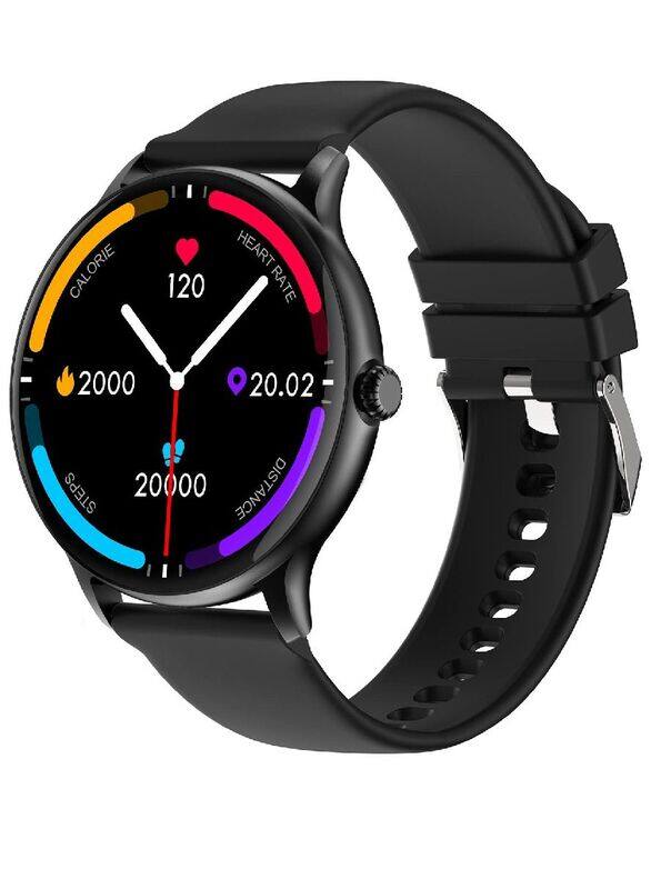 

Hyx Bluetooth Calling Round Dial Full Touch Multi-Function Smartwatch For Men & Women Black