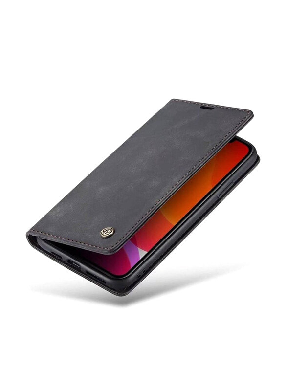 

Generic Samsung Galaxy A23 Genuine Leather Wallet Magnetic Mobile Phone Flip Case Cover, Black