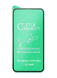 Apple iPhone 12 Pro Max 9D Pro Plus Nano Ceramic Film Anti-Broken Full Glue Screen Protector, Black/Clear