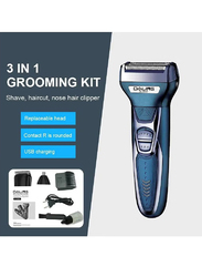 Daling Multi-Functional Electric Cordless Rechargeable Grooming Kit, Blue