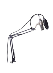 Recording Condenser Microphone Kit Set, I2694S-A, Silver/Black