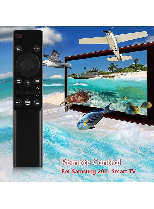 ICS Smart TV Remote Control for Samsung with Netflix Rakuten TV Button (2021), Black