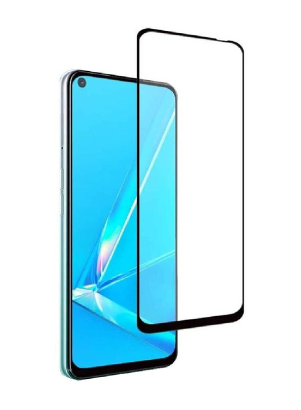 Oppo A92/ Oppo A72/ Oppo A52 Full Glue Edge-to-Edge Tempered Glass Screen Protector, Clear/Black