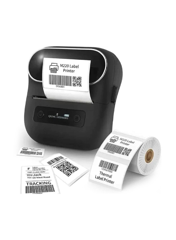 Phomemo M220 Label Maker Bluetooth Thermal Sticker Printer, Black