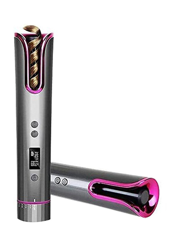 

Generic 2021 Upgrade New Automatic Hair Curlers, Grey/Pink