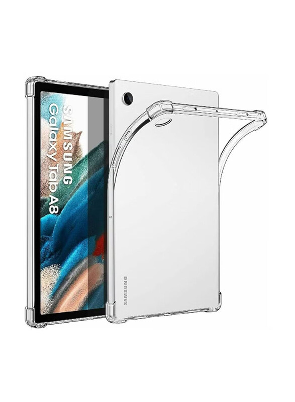 

Generic Samsung Galaxy Tab A8 Ultra Soft Flexible Transparent Bumper Back Case Cover, Clear