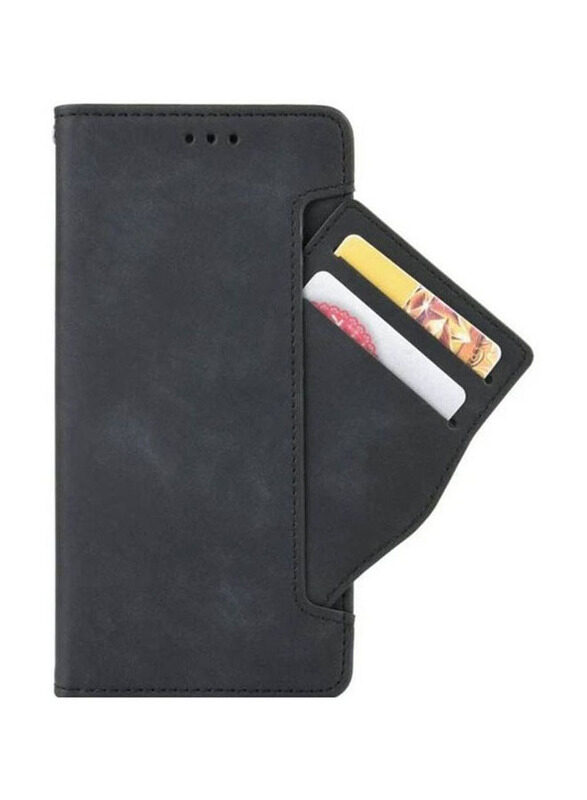 

Olliwon LG Velvet Shockproof Wallet Slim Thin Folio with Credit Card Slots Holder Leather Mobile Phone Flip Case Cover, Black