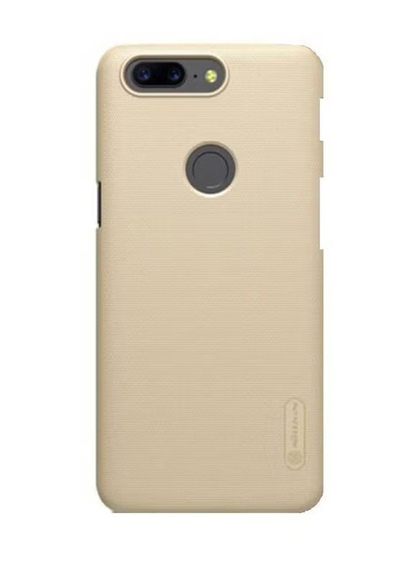 Nillkin OnePlus 5T Super Frosted Shield Hard PC Mobile Phone Back Case Cover, Gold