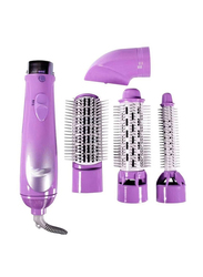 Arabest 4-In-1 New Electric Hair Dryer Styler Blow Brush, Purple