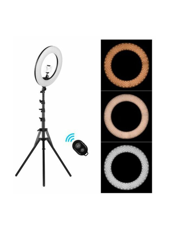 18 Inch Dimmable SMD Led Ring Light Kit, 7-Piece, Multicolour