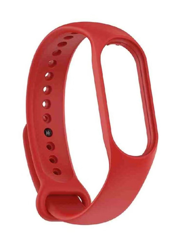 Replacement Soft Silicone Band Strap for Xiaomi Mi Band 7, Red