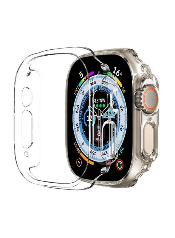 Hard PC Bumper Case All-Around Edge Shockproof Protective Cover Frame for Apple Watch Ultra 49mm (NO Screen Protector), Clear