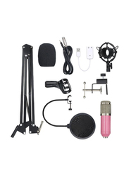 Adjustable Recording Condenser Microphone, BM800, Pink/Silver/Black