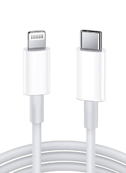 2-Meter Sync Cable, Fast Charger USB Type-C to Lightning for Apple Devices, White