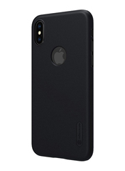 Nillkin Apple iPhone X Frosted Shield Back Cover Mobile Phone Case Cover with Screen Guard, Black