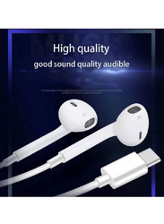 Wired Type-C USB In-Ear Earphones with Microphone, White