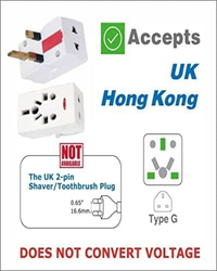 Abbasali 03 Way Adapter with Square-Pin, White