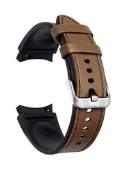 Leather Replacement Band for Samsung Galaxy Watch 4, Brown