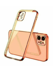 Apple iPhone 12/12 Pro Camera Protection Anti-drop Matte Translucent Shell Aluminium Alloy Mobile Phone Case Cover, Gold