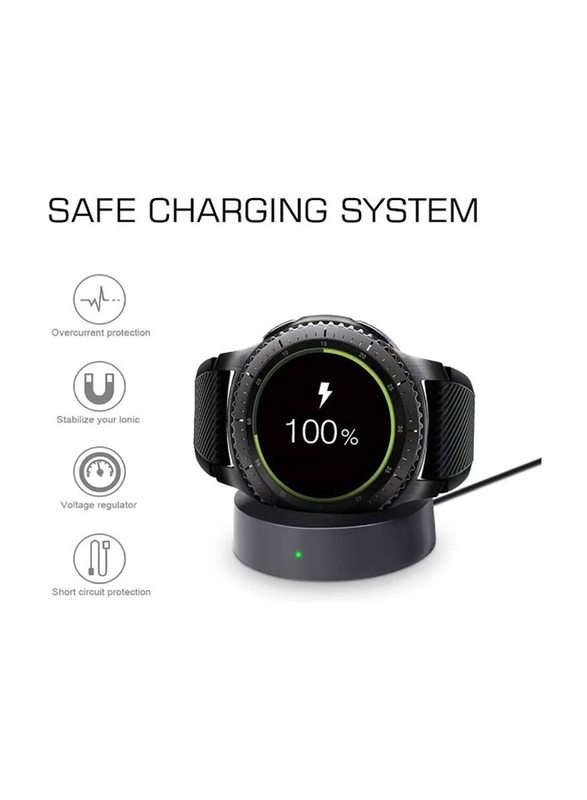 Magnetic Wireless Power Charging Station Dock for Samsung Watch Gear S2/S3/S4, Black