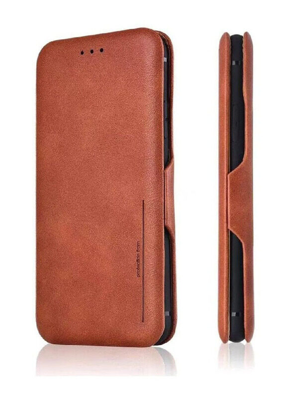 

Olliwon Samsung Galaxy A24 4g Protective Smart PU Leather Card Holder with Auto Magnetic Closure Mobile Phone Case Cover, Brown