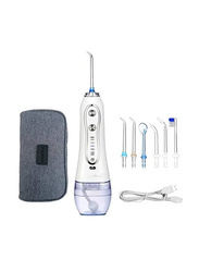 Arabest Water Flosser Cordless Oral Irrigator Portable Rechargeable Dental Flossers with 5 Modes, White