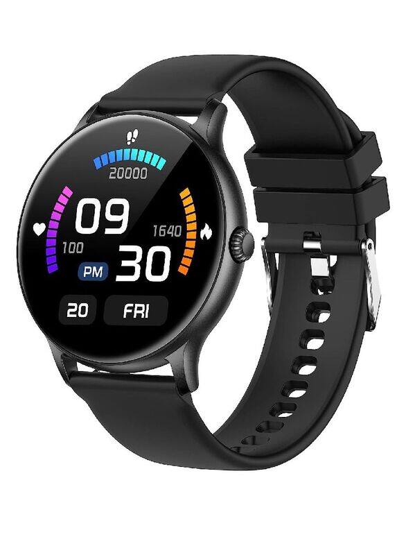 

N/A Bluetooth Calling Round Dial Full Touch Multi-Function Smartwatch For Men & Women Black