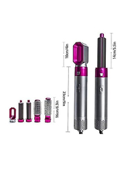 XiuWoo 5-in-1 Hot Air Styler Curler, Grey/Pink