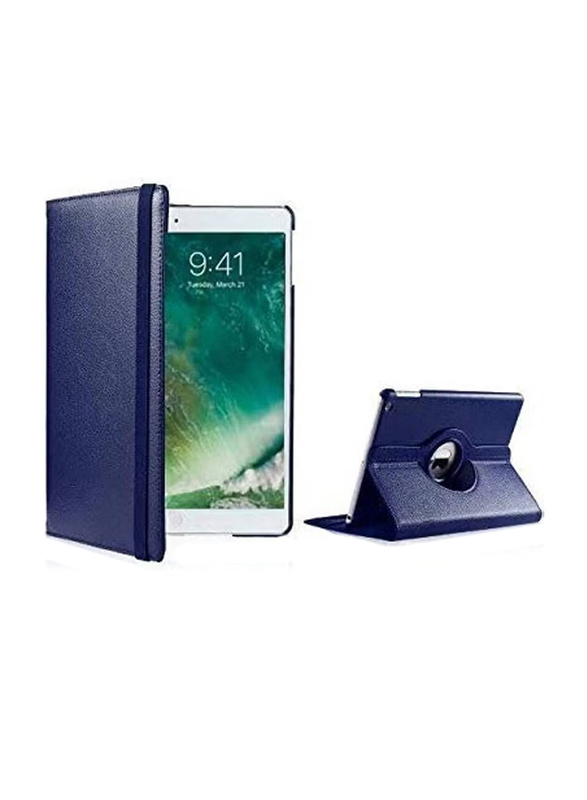 Apple Ipad 10.2/10.5 inch Leather 360 Degree Rotating Stand Folio Mobile Phone Case Cover, Blue