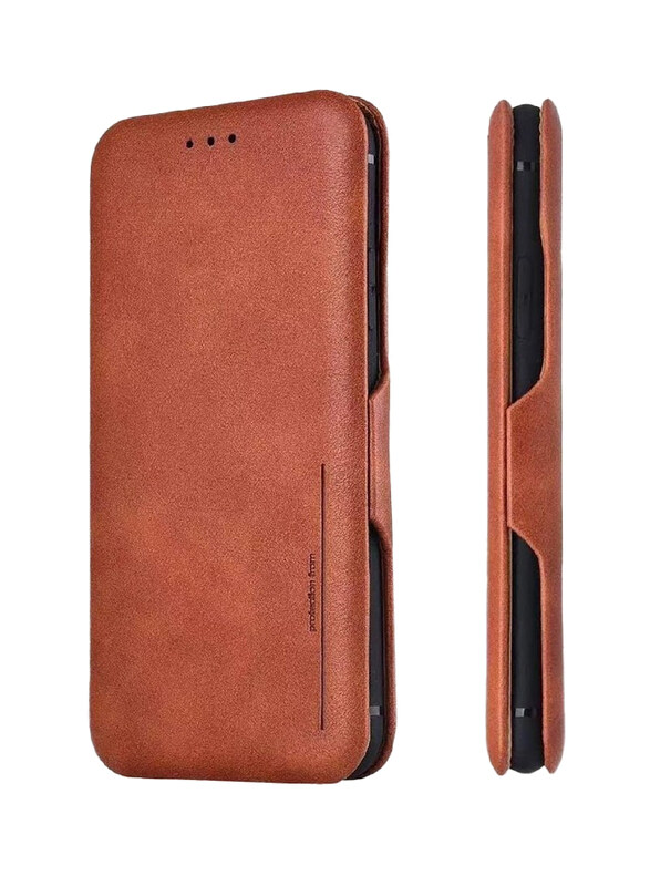 

Olliwon Protective Smart PU Leather Card Holder with Auto Magnetic Closure Case Cover for Samsung Galaxy A23 4G/5G, Brown