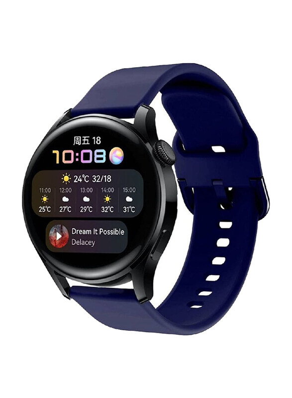 Soft Silicone Replacement Strap for Huawei Watch 3, Blue