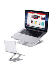 Notebook Stand Adjustable with Heat Vent For up to 17 inch Compatible for MacBook Air Pro/Dell/Samsung/Lenovo, Silver