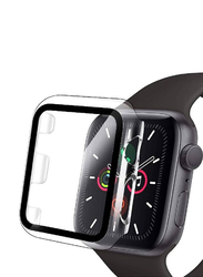 Bumper Watch Case with 9H Bulletproof Glass Screen Protector for Apple Watch 44mm, Clear