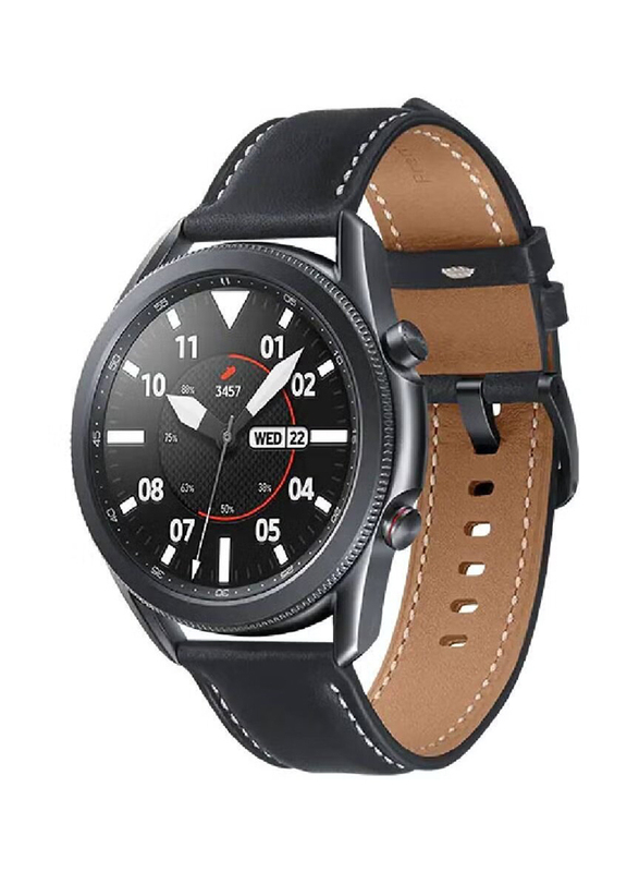 Replacement Genuine Leather Strap for Samsung Watch 3, Black