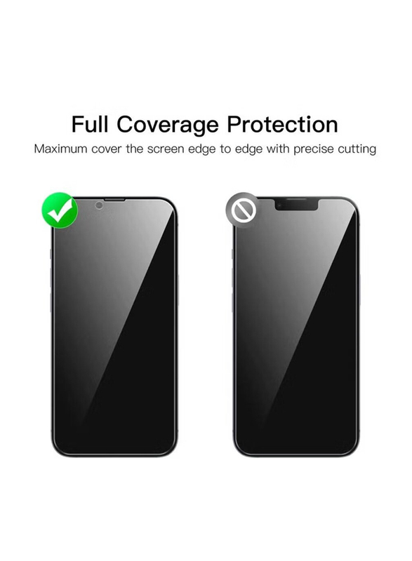 Apple iPhone 14 Anti-Scratch Privacy Tempered Glass Screen Protector, Transparent