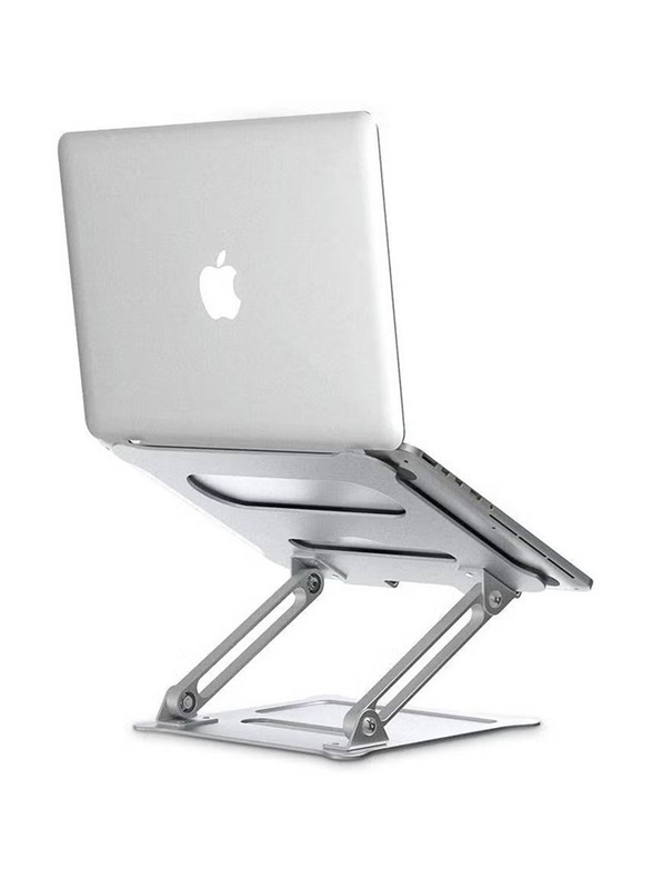Adjustable Laptop Stand for Desk Holder Multi-Angle with Heat Vent to Elevate Adjustable Notebook, Silver
