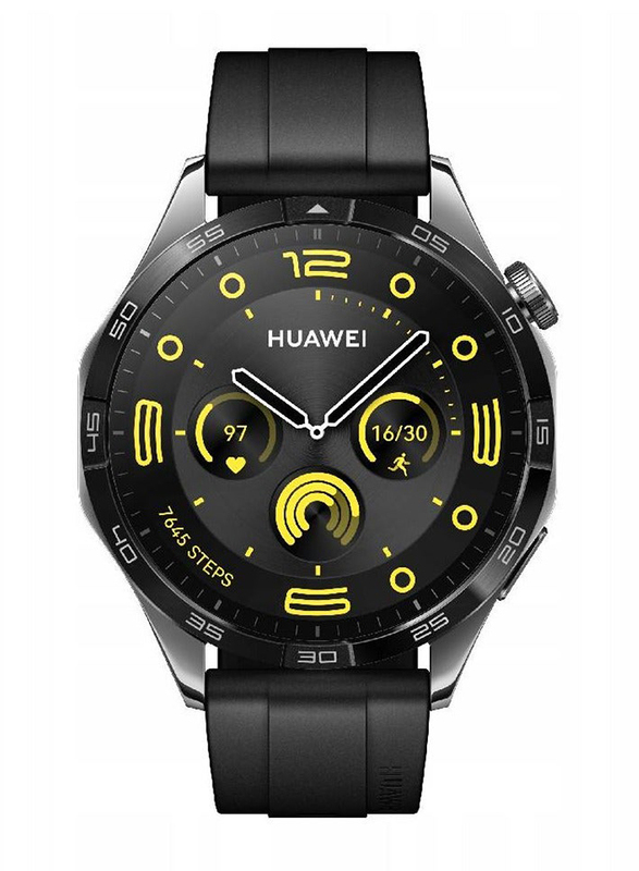 Ics Replacement Soft Silicone Adjustable Wrist Strap for Huawei Watch GT 4 46mm, Black