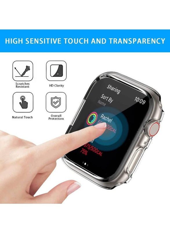 2-Pack TPU Anti Scratch Bumper Protector Smartwatch Case Cover for Apple iWatch 42mm/44mm, Clear