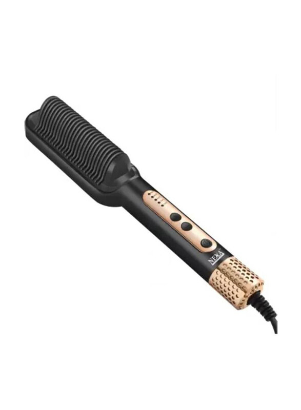 Sokany Professional Glam Look Hair Straightening Comb Brush, Rose Gold/Black