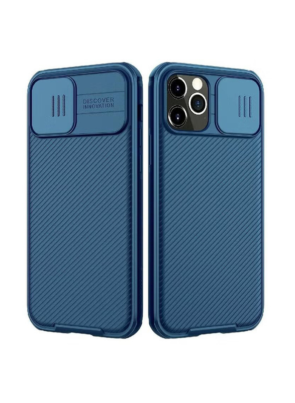 Apple iPhone 12 Pro Max Camshield Mobile Phone Case Cover with Slide Camera Cover, Blue