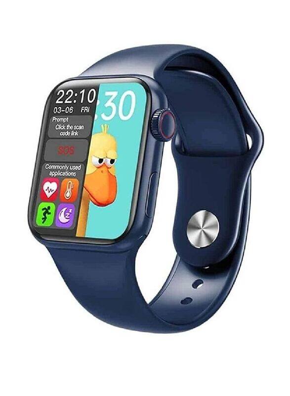 HW16 Split Screen Smartwatch With Rotating Side Button Blue